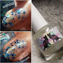 Load image into Gallery viewer, Sassy Cats Lacquer - Purrfectly Smooth - GLITTER SMOOTHING TC