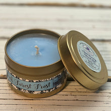 Load image into Gallery viewer, Handmade Natural Beauty - Soy Candle Tin – “Black Forest Frost”