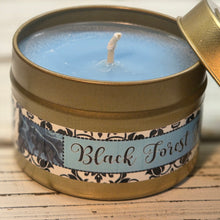 Load image into Gallery viewer, Handmade Natural Beauty - Soy Candle Tin – “Black Forest Frost”