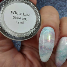 Load image into Gallery viewer, Baroness X - White Lace - Fluid Art Polish - Basic White