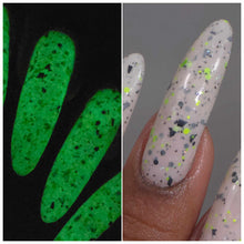 Load image into Gallery viewer, Dark &amp; Twisted Lacquer - It's Alive! - GITD
