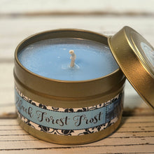 Load image into Gallery viewer, Handmade Natural Beauty - Soy Candle Tin – “Black Forest Frost”
