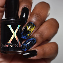 Load image into Gallery viewer, Baroness X - Fishnets - Fluid Art Polish - Basic Black
