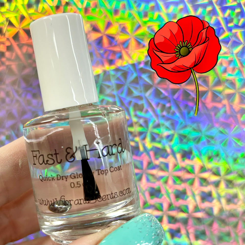 Vibrant Scents | Crimson Poppy | Scented Fast & Hard Top Coat
